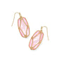 Elle Lattice Frame Drop Earrings Gold Blush Ivory MOP