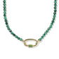 Emery Beaded Strand Necklace Gold Green Malachite