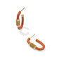 Emery Enamel Hoop Earrings Gold Orange Mix