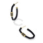 Emery Large Enamel Hoop Earrings Gold Black Mix