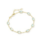 Emilie Link Bracelet Gold Light Blue Illusion