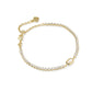 Emilie Tennis Bracelet Gold Ivory MOP