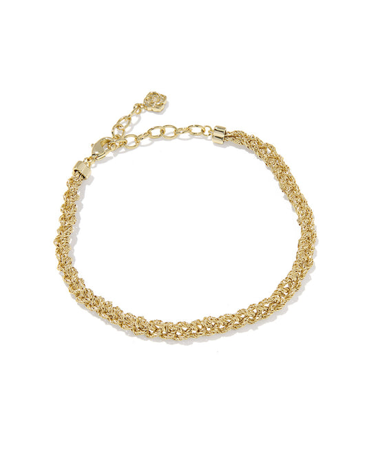 Gabriella Braided Chain Bracelet Gold