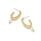 Gabriella Pearl Hoop Earrings Gold Freshwater Cultured Pearl