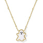 Ghost Short Pendant Necklace Gold White MOP