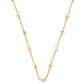 Haven Strand Necklace Gold Pink Enamel