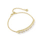 Jamie Delicate Chain Bracelet Gold White CZ