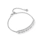 Jamie Delicate Chain Bracelet Silver White CZ