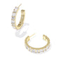 Jamie Hoop Earrings Gold White CZ