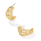 Krista Lace Huggie Earrings Gold