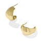 Krista Metal Hoop Earrings Gold