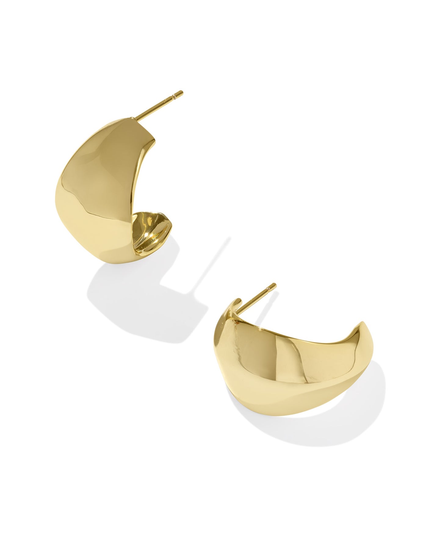 Krista Metal Hoop Earrings Gold