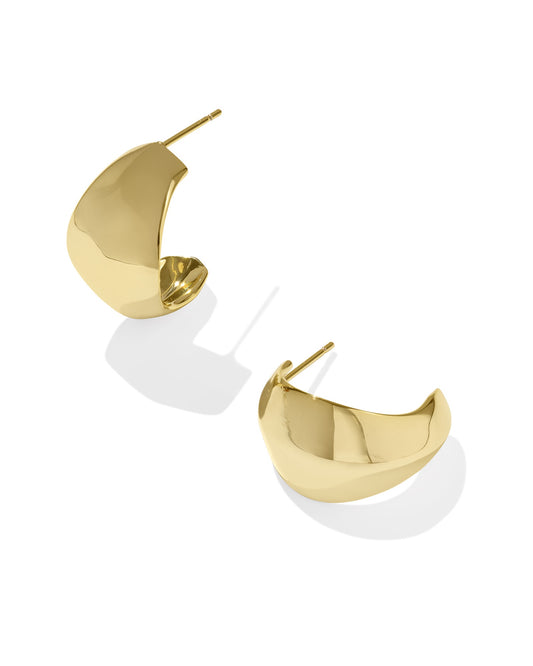 Krista Metal Hoop Earrings Gold