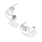 Krista Metal Hoop Earrings Silver
