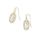 Lee Drop Earrings Gold Dichroic Glass