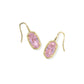 Lee Luxe Drop Earrings Gold Light Pink CZ