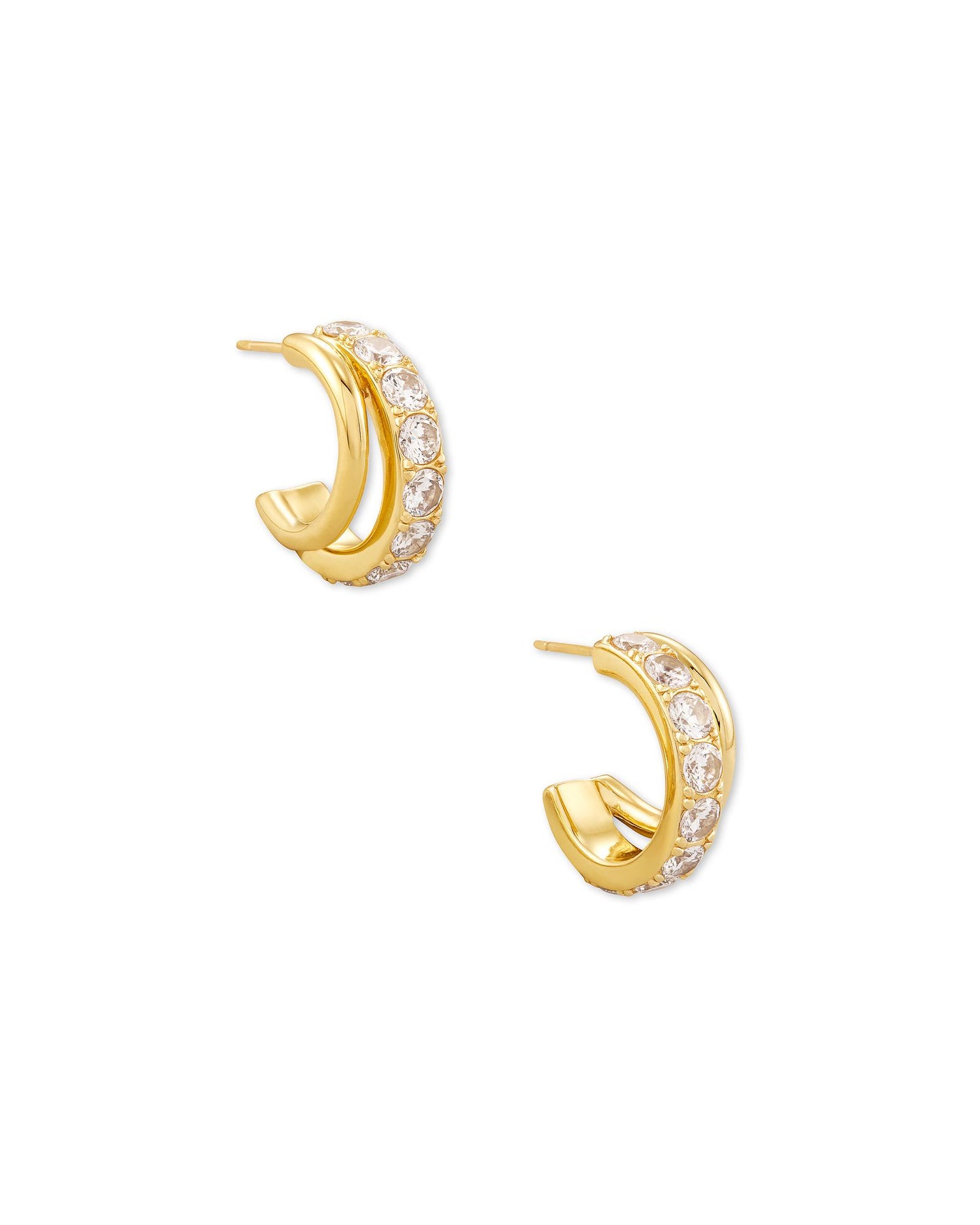 Livy Huggie Earrings Gold Metal