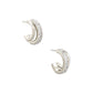 Livy Huggie Earrings Silver