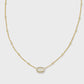 Mini Elisa Satellite Short Pendant Necklace Gold Ivory Mother of Pearl