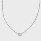 Mini Elisa Satellite Short Pendant Necklace Silver Ivory Mother of Pearl