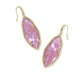 Ophelia Drop Earrings Gold Light Mauve Illusion