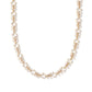 Rosalie Tennis Necklace Gold White Crystal