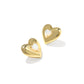 Sasha Heart Stud Earrings Gold Ivory MOP