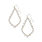 Sophee Crystal Drop Earrings Silver White CZ