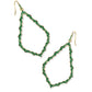 Sophee Crystal open Frame Earrings Gold Green Crystal