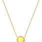 Tennis Short Pendant Necklace Gold Chartreuse Magnesite