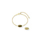 Tiger Striped Elaina Delicate Chain Bracelet Gold Dark Brown Hawk's Eye