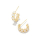 Cailin Gold Huggie Earrings in Champagne Opal Crystal