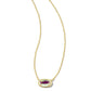 Grayson Stone Pendant Necklace Silver Glass