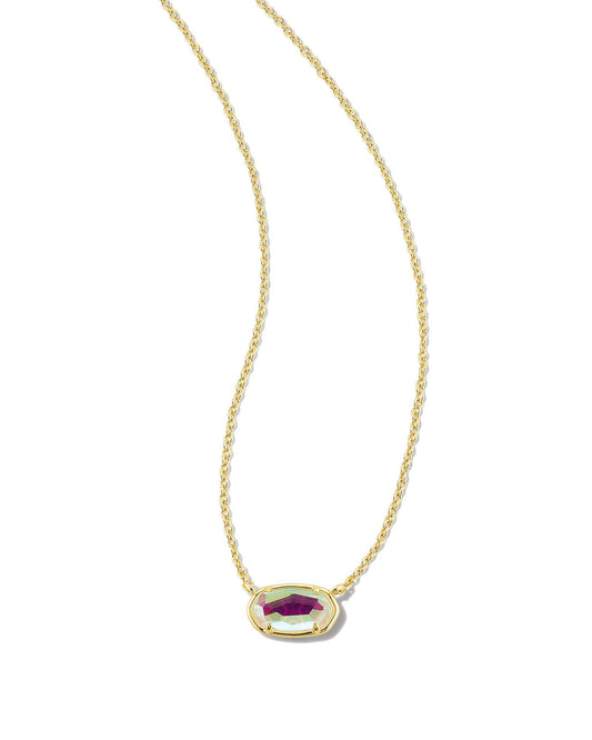 Grayson Stone Pendant Necklace Silver Glass
