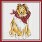 Maroon Collie Hometown Pride Cocktail Napkin