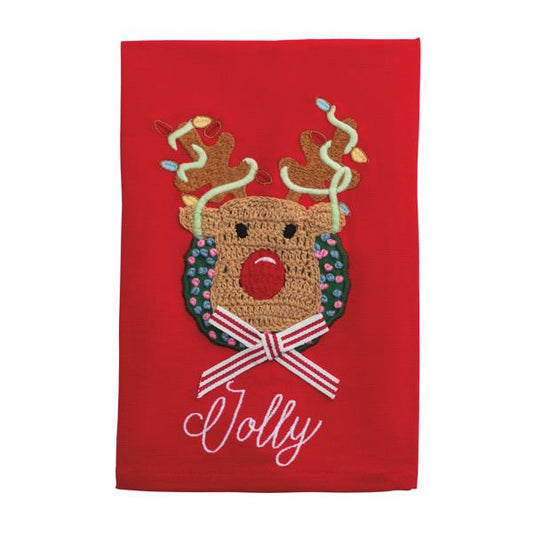 Crochet Reindeer Towel