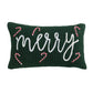 Green Christmas Chunky Knit Pillow