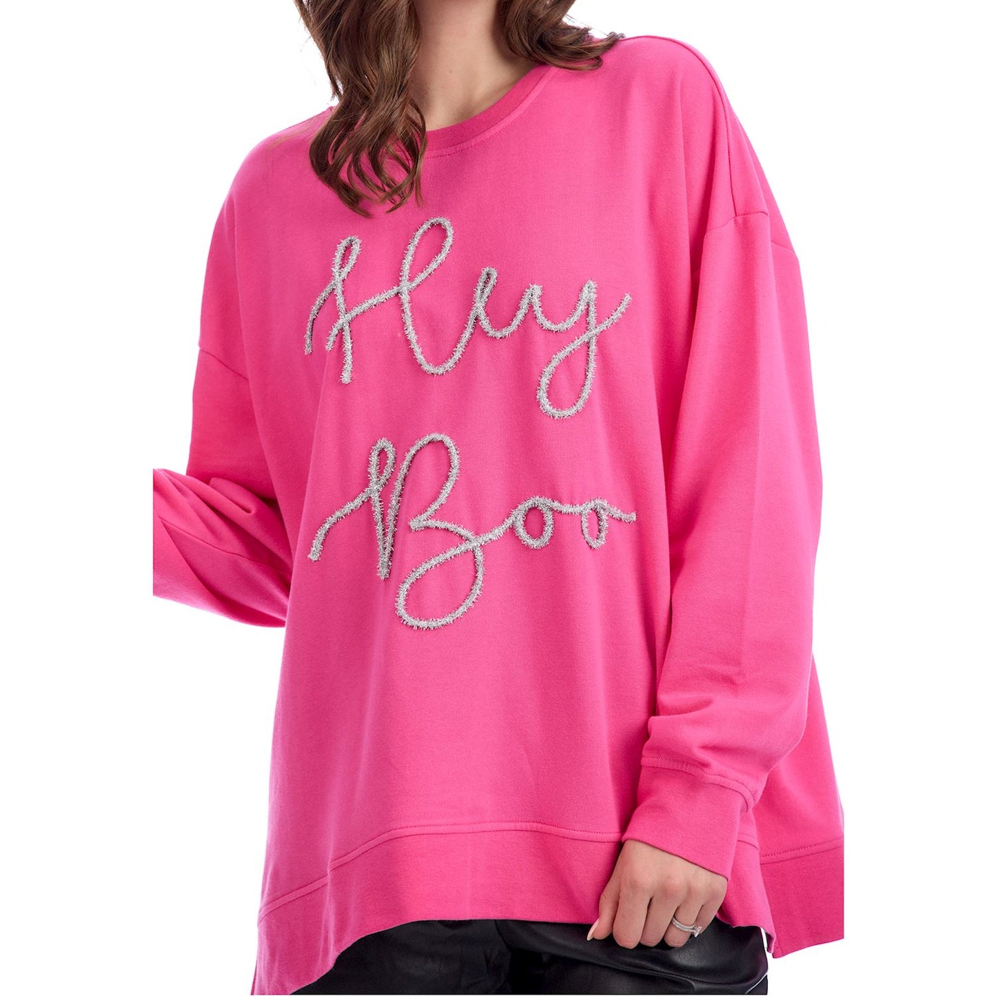 Halloween Sparkle Sweatshirt Pink