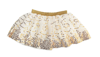 Ivory Gold Scatter Sequin Tutu
