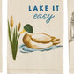 Lake It Easy Lake Watercolor Towel
