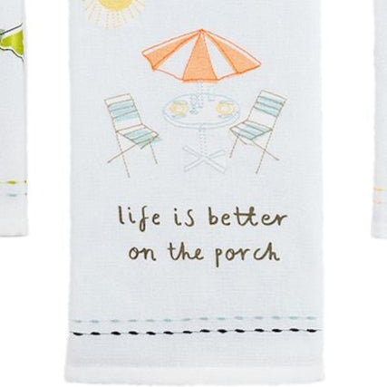 Life Garden Embroidered Towel