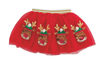 Red Christmas Reindeer Tutu