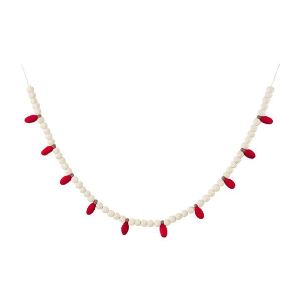 Red Light Bulb Garland