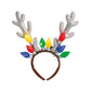 Silver Reindeer Light Up Headband