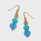 One Heart Multi Heart Bead French Wire Earrings