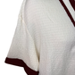 Collar V Neck Short Sleeve Top Cream