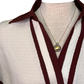 Collar V Neck Short Sleeve Top Cream