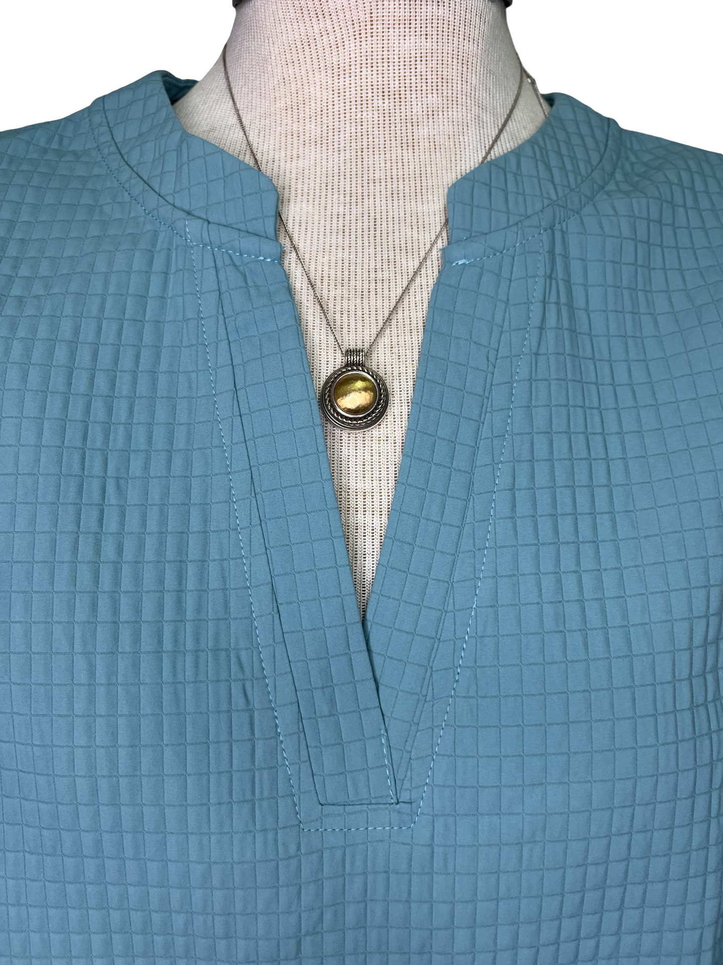 Sequins Bubble Sleeve Top Teal