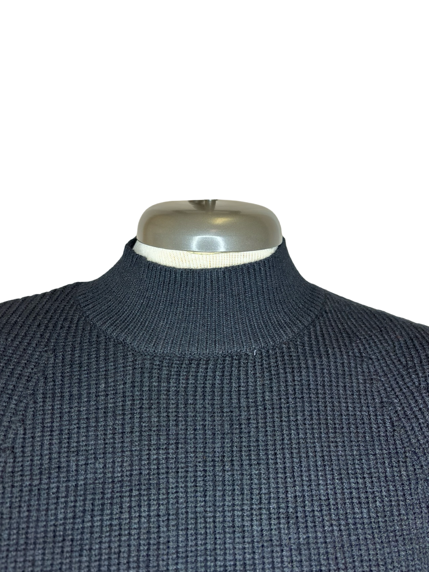 Mock Neck Short Sleeve Sweater Black