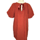 Tie in the Back Dress Rust